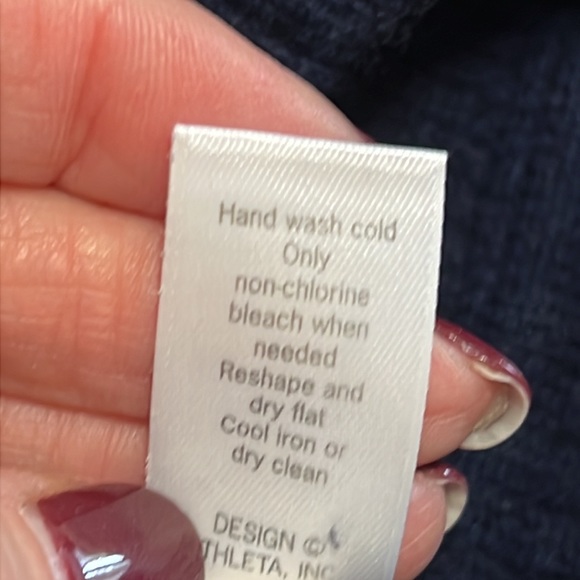 Athleta Navy Wool/Cashmere Relaxed Fit Pullover Sweater Size XXS - Picture 11 of 12